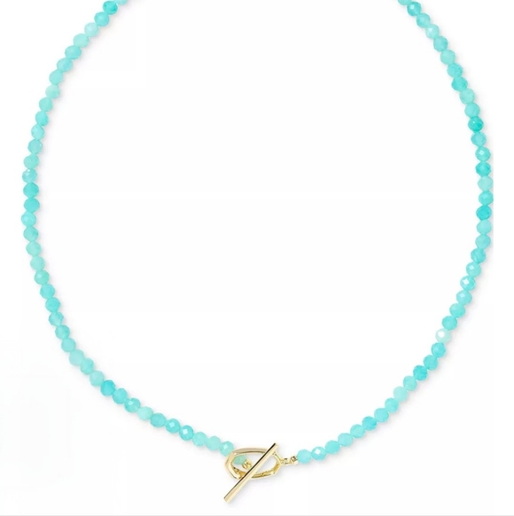 Kendra Scott Jewelry - Kendra Scott Gold-Tone Sylvia Teal Beaded 17" Strand Necklace BNIB